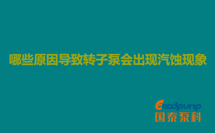 哪些原因?qū)е罗D(zhuǎn)子泵會(huì)出現(xiàn)汽蝕現(xiàn)象